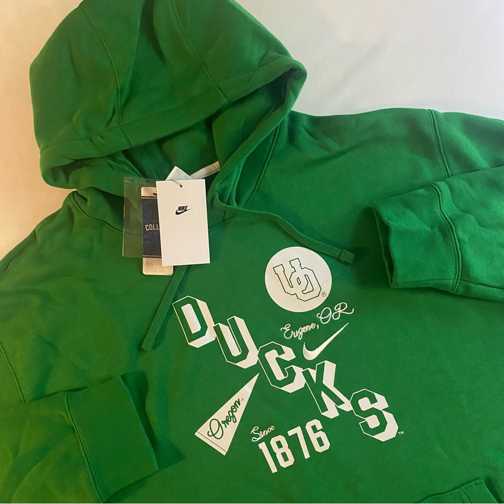 READ!!! Nike Oregon Ducks Hoodie Mens XL Retro College Logo Hooded Sweatshirt